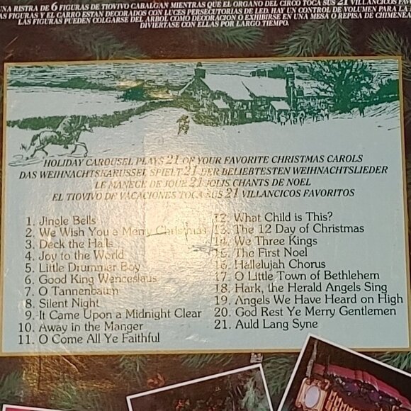 Vintage Mr. Christmas Holiday Carousel In Box WORKS COMPLETE - Picture 3 of 8